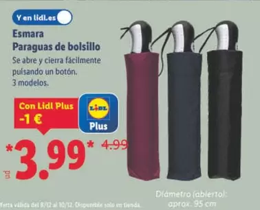 Esmara - Paraguas De Bolsillo