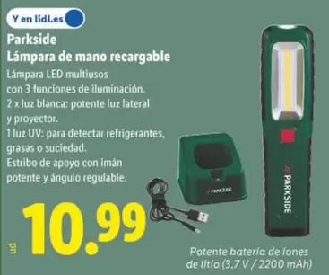 Parkside - Lámpara De Mano Recargable
