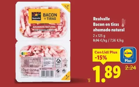 Realvalle - Bacon En Tiras Ahumado Natural