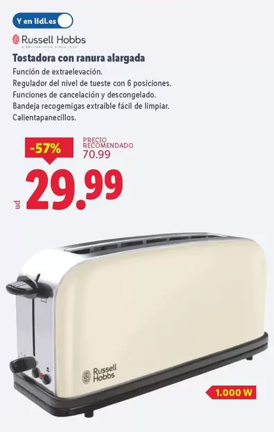 Russell Hobbs - Tostadora Con Ranura Alargada