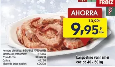 Froiz - Langostino Vannamei Cocido