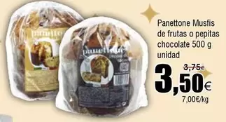 Panettone Musfiis De Frutas O Pepitas Chocolate