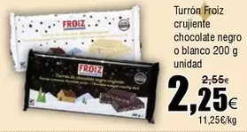 Froiz - Turrón Crujiente Chocolate Negro O Blanco