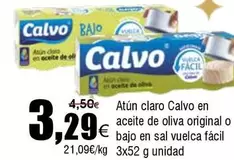 Calvo - Atun Claro En Aceite De Oliva Original O Bajo En Sal Vuelca Facil