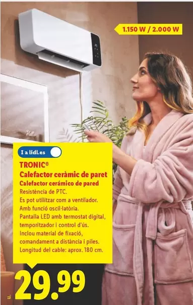 Tronic - Calefactor Ceramic De Paret