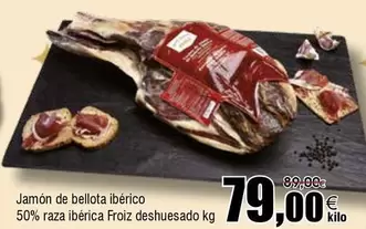 Froiz - Jamón De Bellota Ibérico 50% Raza Ibérica Deshuesado