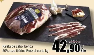 Froiz - Paleta De Cebo Iberica 50% Raza Iberica