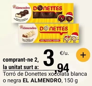 El Almendro - Torró De Donettes Xocolata Blanca O Negra