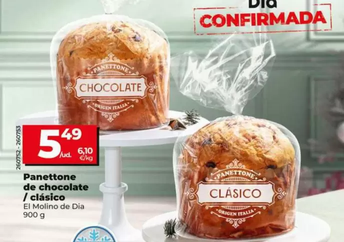 El Molino De Dia - Panettone De Chocolate / Clásico