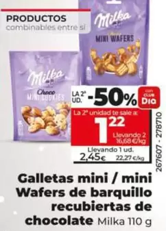 Milka - Galletas Mini / Mini Wafers De Barquillo Recubiertas De Chocolate
