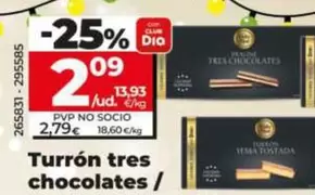 Dia Dulce Noel - Turron Tres Chocolates / De Chocolate Con Crema Biscoff Lotus 