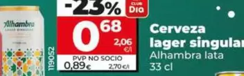 Alhambra - Cerveza Lager Singular Lata 33 Cl