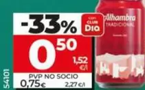 Alhambra - Cerveza Premium Lata 33 Cl