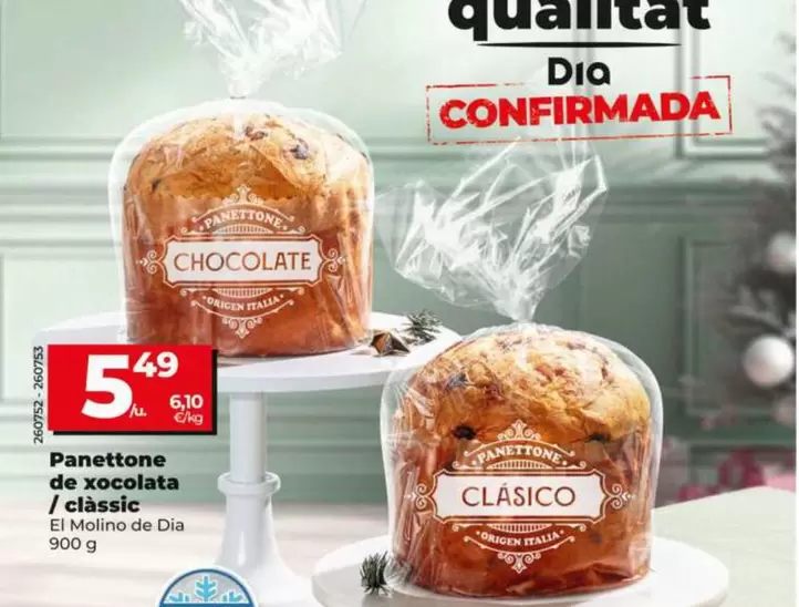 El Molino De Dia - Panettone De Chocolate / Clásico