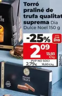 Dia Dulce Noel - Turron Praline De Trufa Calidad Suprema 