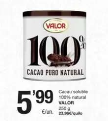 Valor - Cacao Soluble 100% Natural