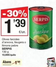 Serpis - Olives Farcides D'anxova, Lleugera O Llimona Pebre