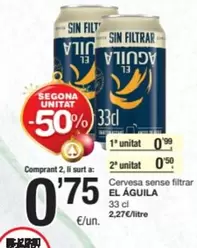 El Águila Negra - Cervesa Sense Filtrar