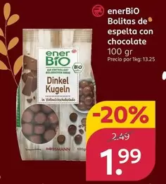 Ener Bio - Bolitas De Espelta Con Chocolate