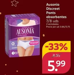Ausonia - Discreet Pants Absorbentes