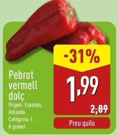 origen - Pebrot Vermell Dolc