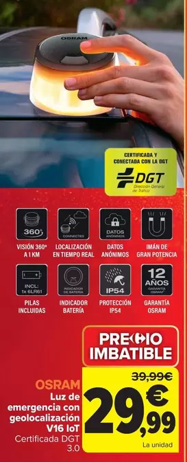 Osram - Luz De Emergencia Con Geolocalización V16 Iot