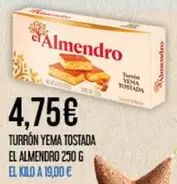 El Almendro - Turrón Yema Tostada El Almendra