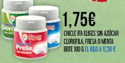 Elegido - Chicle Ifa Sin Azúcar, Fresa O Menta Bote