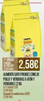Purina - Alimento Gato Friskies Conejo Pollo Y Verduras O Atun Y Verduras