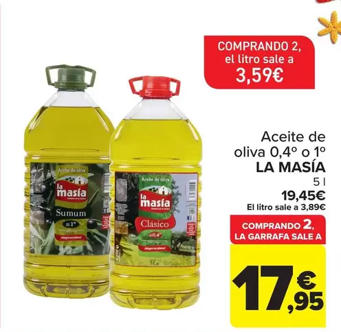 La Masía - Aceite De Oliva 04º O 1º
