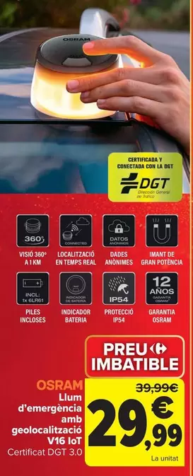 Osram - Luz De Emergencia Con Geolocalización V16 Iot