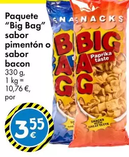 Paquete "Big Bag" Sabor Pimentón O Sabor Bacon