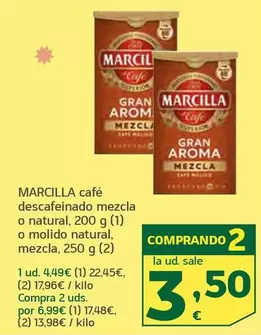 Marcilla - Cafe Descafeinado Mezcla O Natural