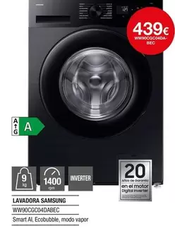 Samsung - Lavadora Ww90cgc04dabec