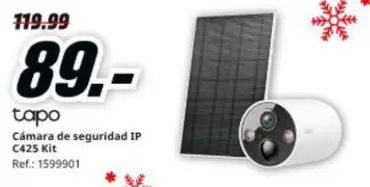 Tapo - Cámara De Seguridad Ip C425 Kit