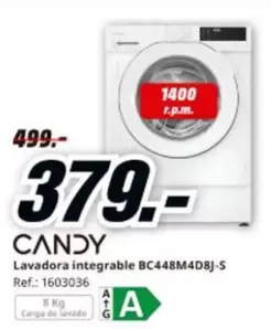 Candy - Lavadora Integrable Bc448m4d8j-s