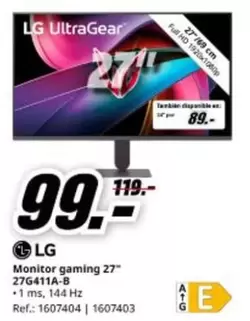 LG - Monitor Gaming 27" 27G411A-B
