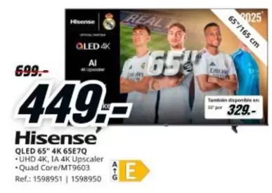 Hisense - Qled 65" 4k 65e7q