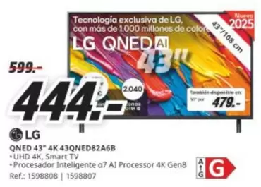 LG - QNED 43" 4K 43QNED82A6B