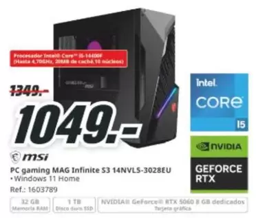 Intel - PC Gaming Mag Infinite S3 14NVL5-3028EU