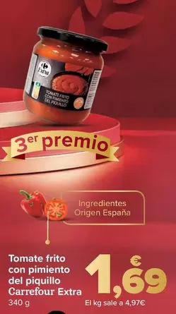 Carrefour Extra - Tomate Frito Con Pimiento Del Piquillo