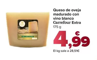 Carrefour Extra - Queso De Oveja Madurado Con Vino Blanco