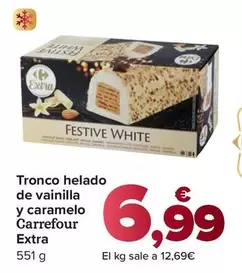 Carrefour Extra - Tronco Helado De Vainilla Y Caramelo