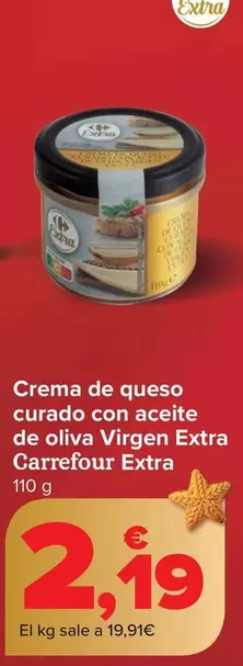 Carrefour Extra - Crema De Queso Curado Con Aceite De Oliva Virgen Extra