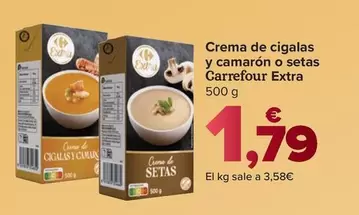 Carrefour Extra - Crema De Cigalas Y Camarón O Setas 
