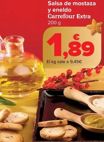 Carrefour Extra - Salsa De Mostaza Y Eneldo