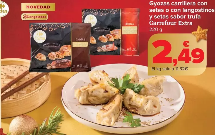 Carrefour Extra - Gyozas Carrillera Con Setas O Con Langostinos Y Setas Sabor Trufa