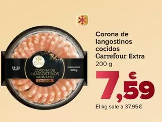 Carrefour Extra - Corona De Langostinos Cocidos  