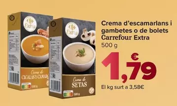 Carrefour Extra - Crema De Cigalas Y Camarón O Setas 