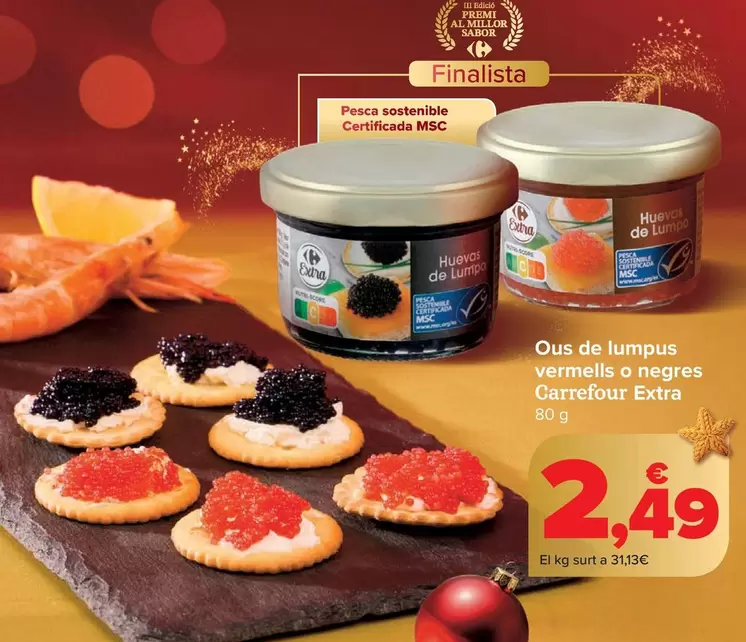 Carrefour Extra - Huevas De Lumpo Rojas O Negras